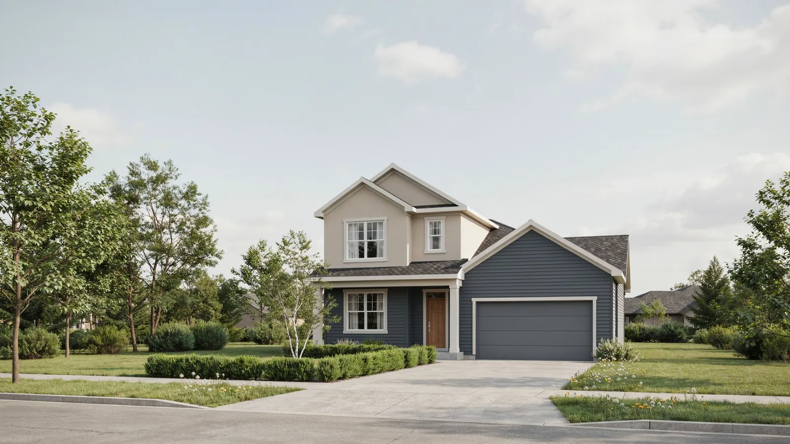 The exterior of a well kept two storey home being valued in Calgary